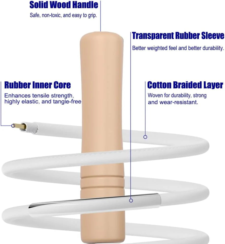 Wooden Handle Jump Rope – Adjustable Length