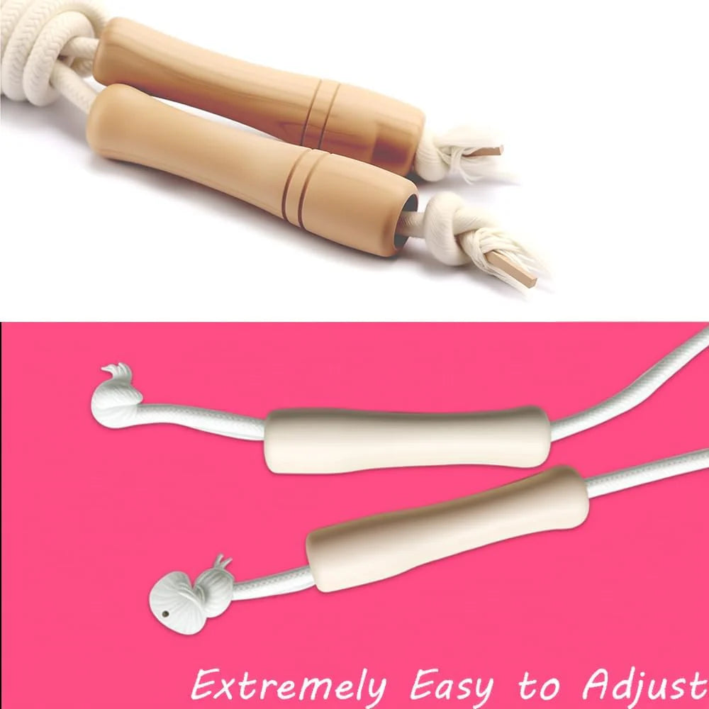 Wooden Handle Jump Rope – Adjustable Length