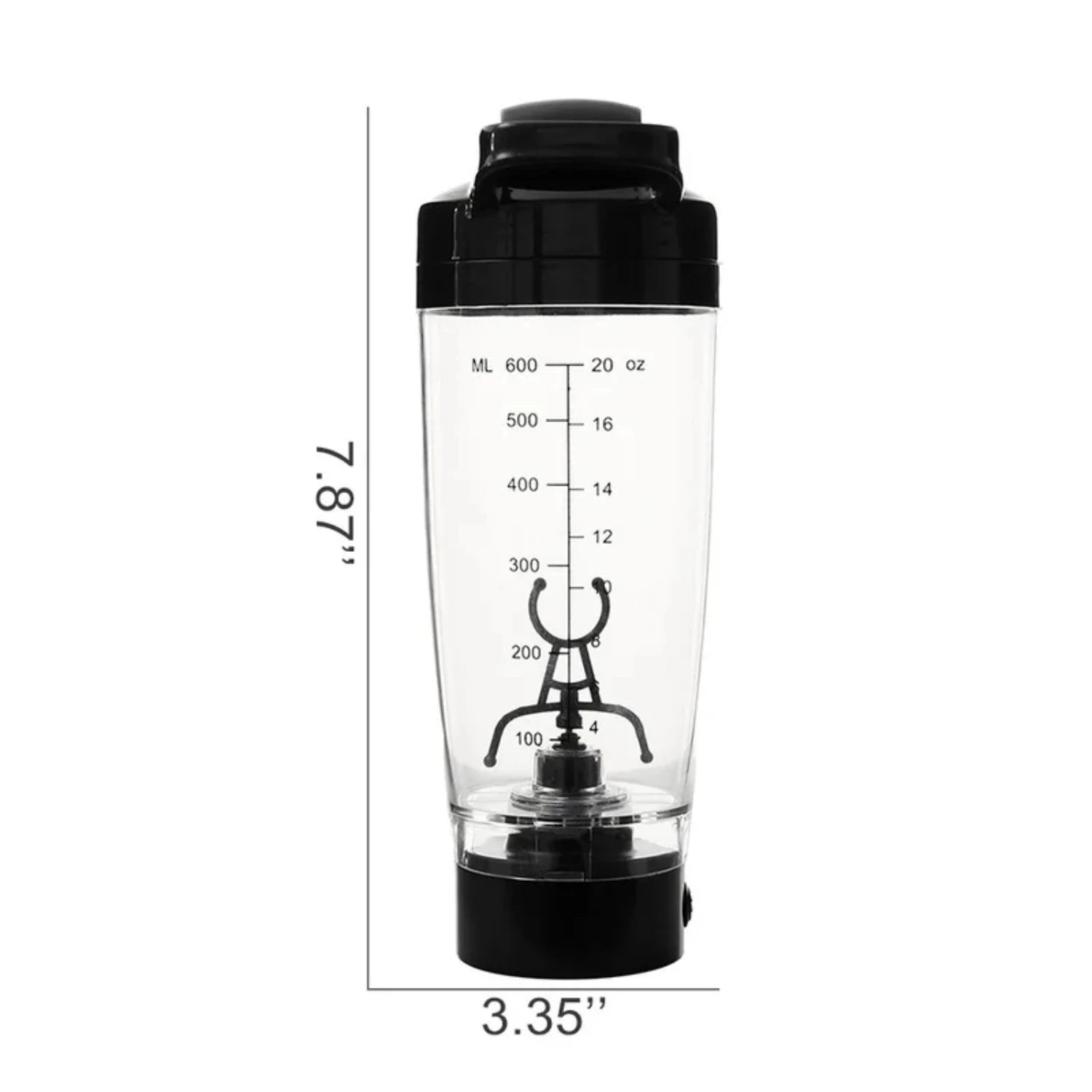 600ML Shaker Bottle – Protein Powder Mixer Cup