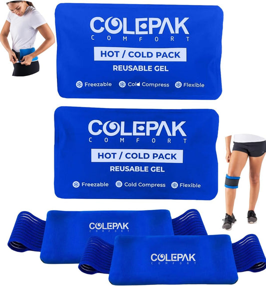Hot & Cold Reusable Gel Ice Packs – 2 Count (Pack of 1)